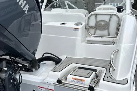 Slide: The Image of 2024 Sea Fox 228 Traveler boat stern with Yamaha outboard motor. - 5