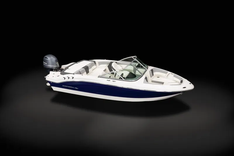 Slide: The Image of 2024 Chaparral 19 SSi OB boat interior, bow seating and storage compartments. - 5