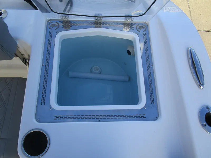 Slide: The Image of 2024 Sea Pro 322 Offshore livewell with open lid. - 12