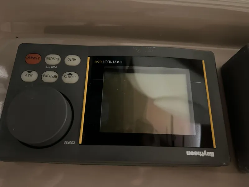 Slide: The Image of Raytheon Raypilot 650 autopilot control on 1999 Sea Ray 380 Sundancer. - 7