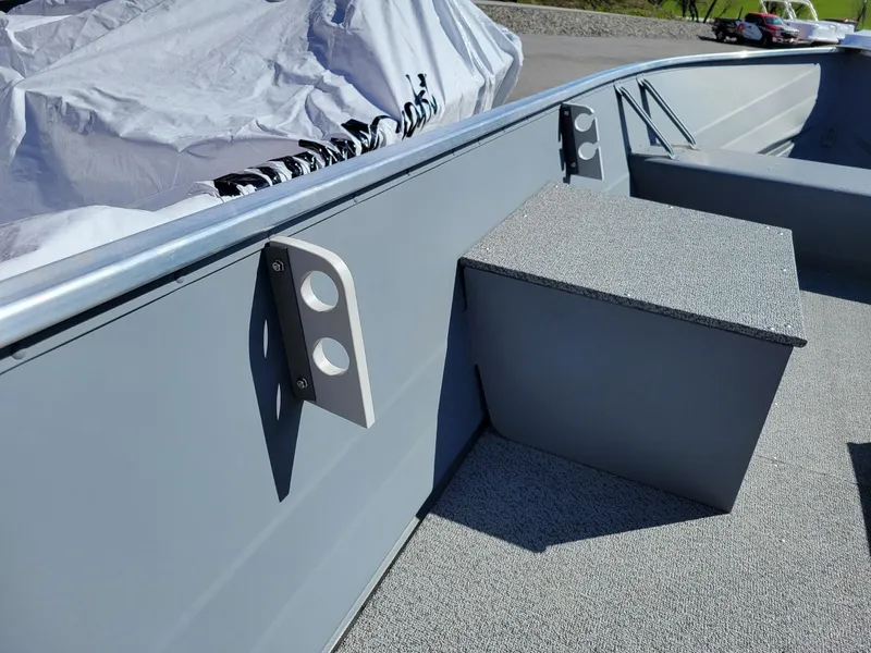Slide: The Image of 2024 Smoker Craft 15' Alaskan Tiller v-bottom boat interior detail. - 7