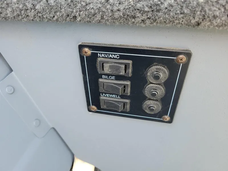 Slide: The Image of Control panel of 2024 Smoker Craft 16 Big Fisherman DLX tiller boat. - 9