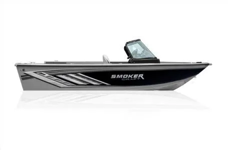 Slide: The Image of 2024 Smoker Craft Ultima Legacy 172 boat with walk-thru windshield and Yamaha 150 engine. - 9