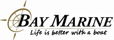 Slide: The Image of Bay Marine logo with compass design and slogan "Life is better with a boat." - 9