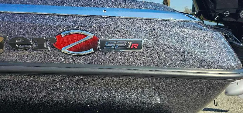 Slide: The Image of 2024 Ranger Z521R Ranger Cup Equipped boat logo and model detail. - 2