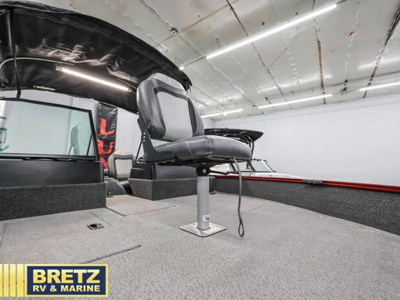 Slide: The Image of 2024 Fishing Machine 1775 WT boat interior with seating, showcased at Bretz RV & Marine. - 12