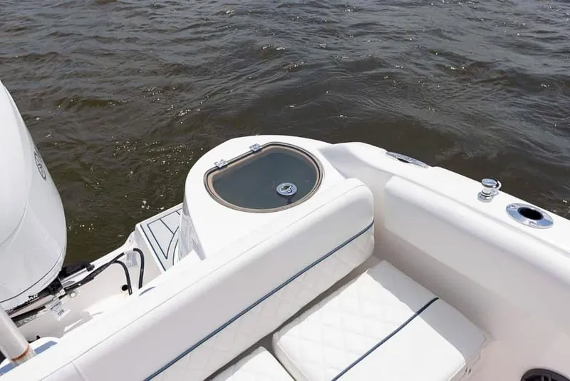 Slide: The Image of 2025 Sea Fox 228 Traveler boat interior with seating and livewell. - 20