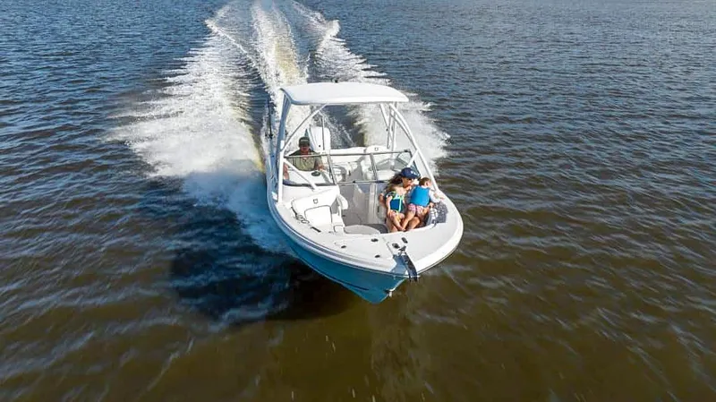 Slide: The Image of 2025 Sea Fox 228 Traveler boat cruising on open water. - 5