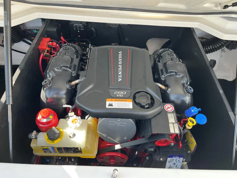 Slide: The Image of 2024 Regal LS2 boat engine, Volvo Penta 280 V6, detailed view. - 12