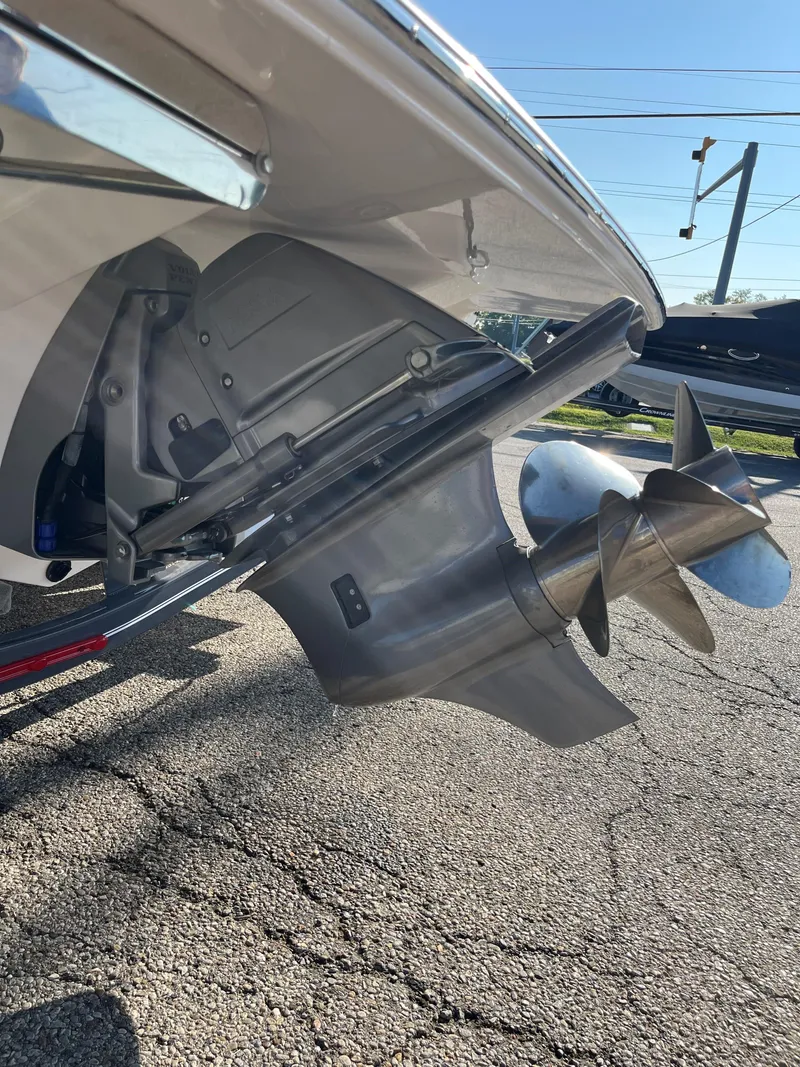 Slide: The Image of 2024 Regal LS2 boat propeller and stern detail in sunlight. - 15