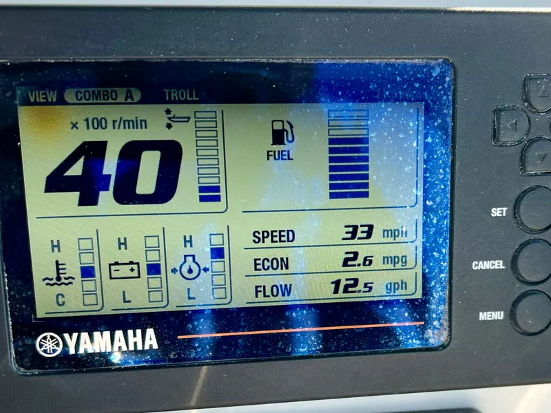 Slide: The Image of Anchor storage compartment on a 2018 Robalo 246 Cayman boat. - 21