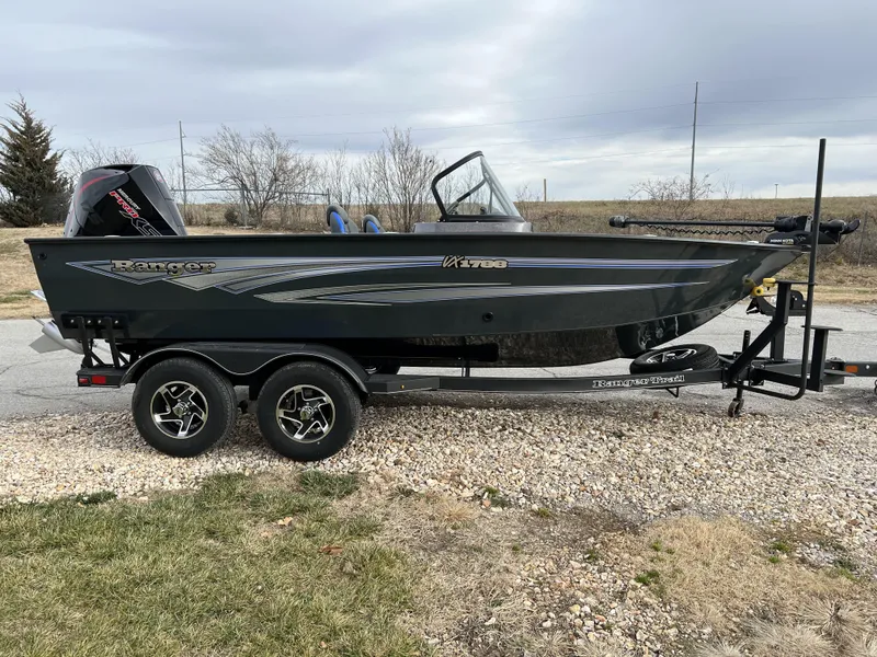 Slide: The Image of 2024 Ranger VX1788 WT fishing boat on a trailer. - 4