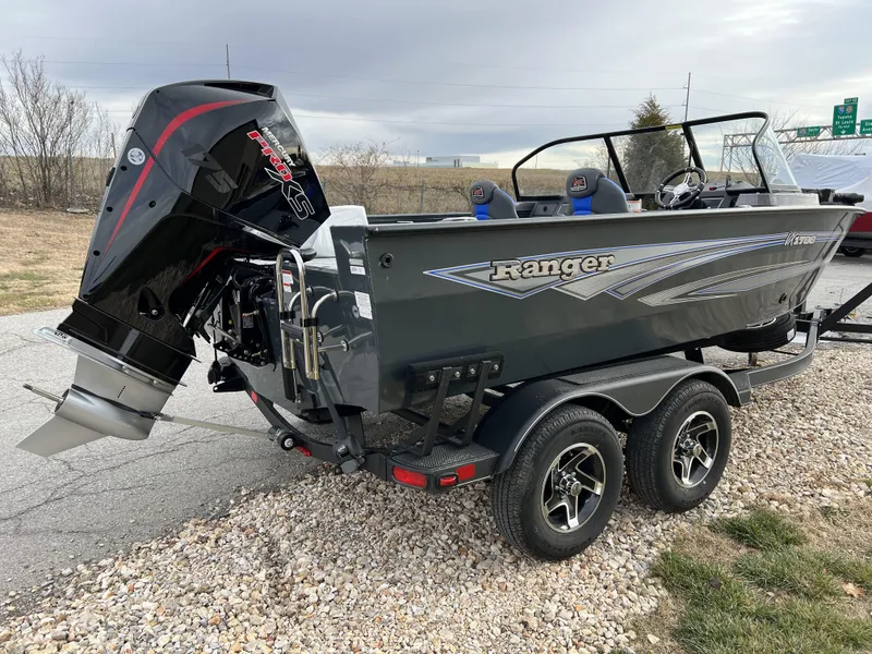Slide: The Image of 2024 Ranger VX1788 WT fishing boat with outboard motor on a trailer. - 5