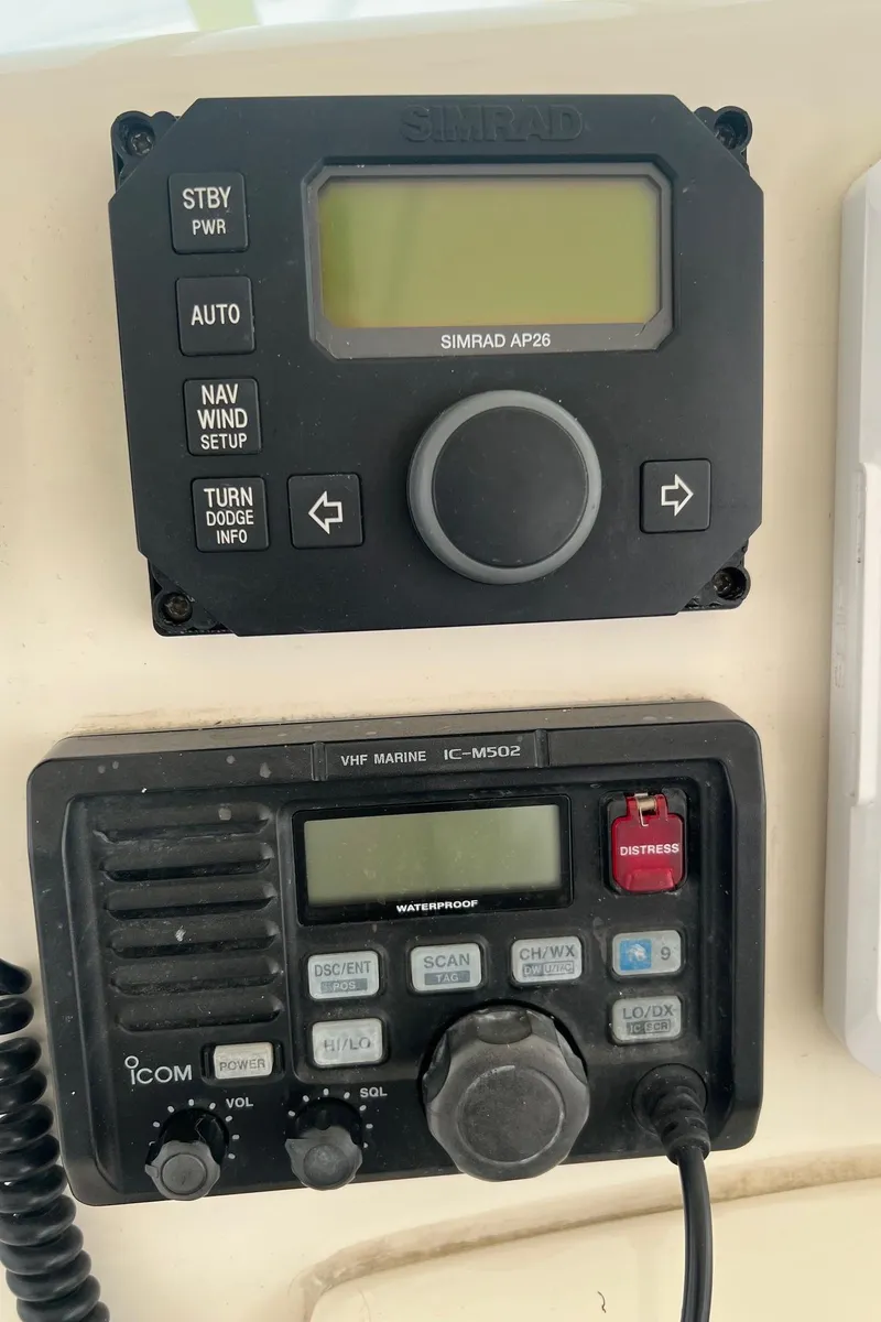 Slide: The Image of 2005 Albemarle 310 Express Fisherman boat bathroom with sink and toilet. - 17