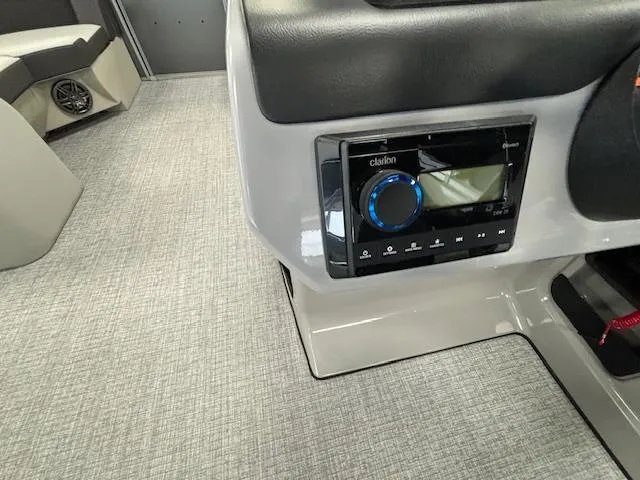 Slide: The Image of 2024 Harris CRUISER 190 CW boat interior with Clarion audio system. - 17