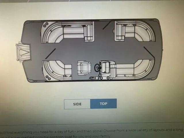 Slide: The Image of Top view layout of 2024 Harris CRUISER 190 CW pontoon boat. - 20