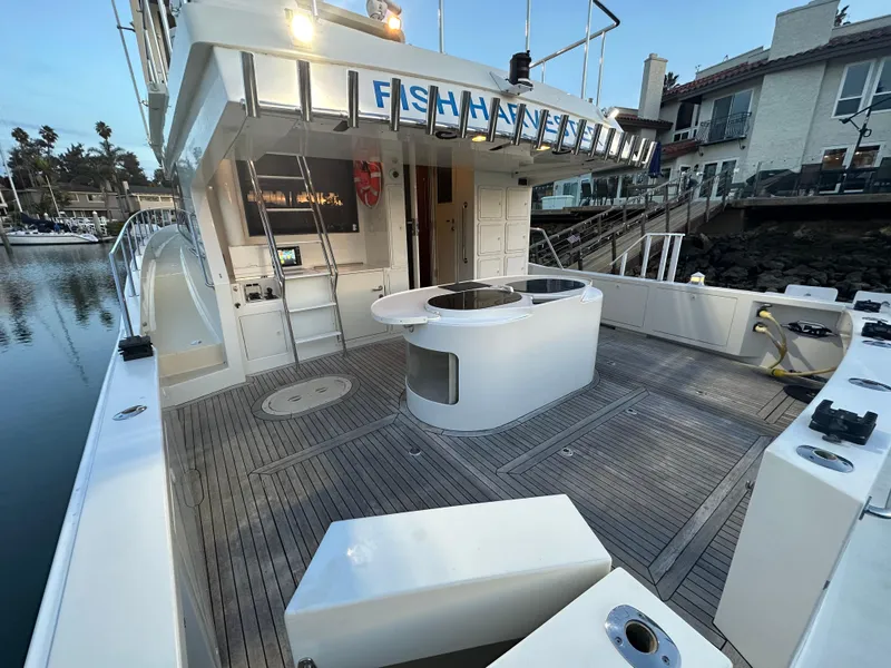 Slide: The Image of 2009 Little Hoquiam 68 Long Range Sportfisher boat deck with fishing station. - 15