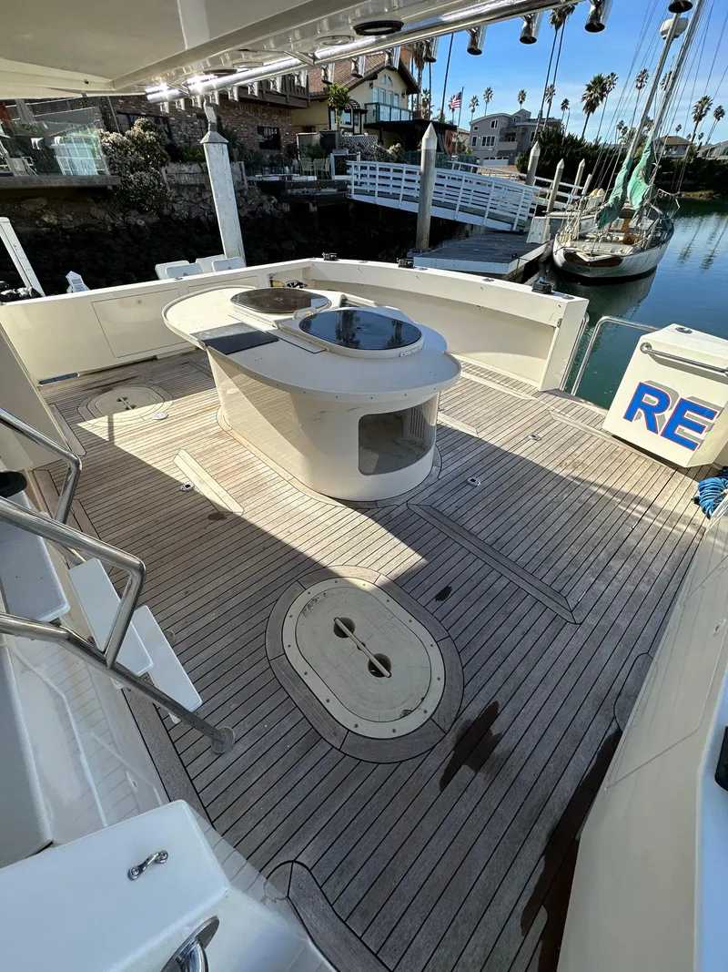 Slide: The Image of 2009 Little Hoquiam 68 Long Range Sportfisher deck with fishing station, docked in marina. - 19