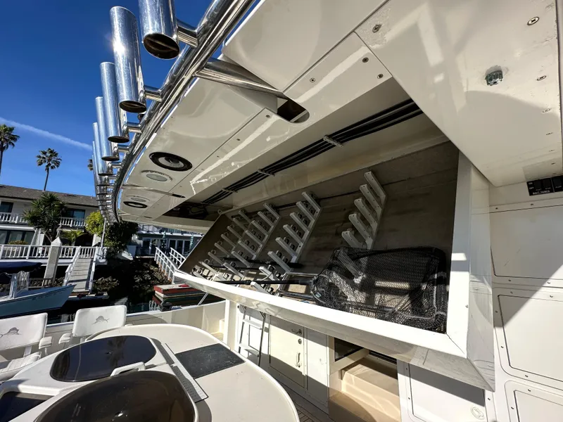 Slide: The Image of 2009 Little Hoquiam 68 Long Range Sportfisher with rod holders and storage compartments. - 20