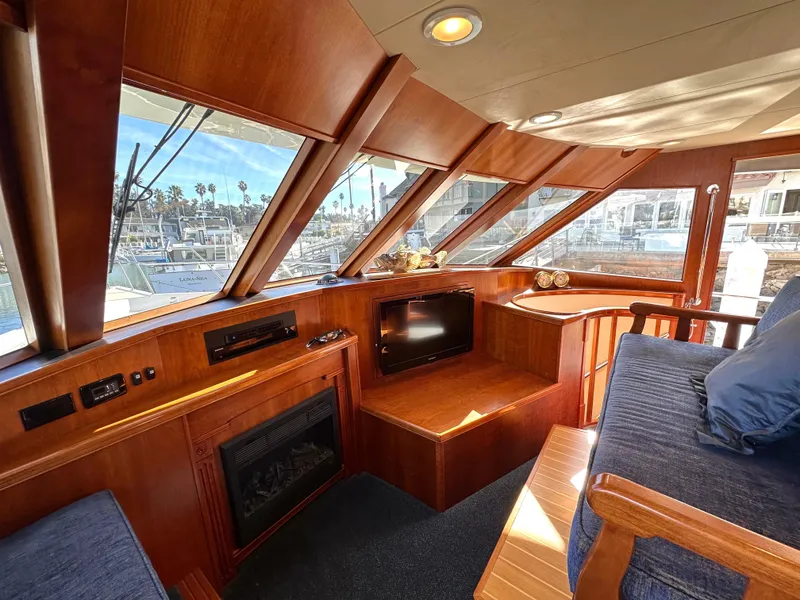 Slide: The Image of Interior of 2009 Little Hoquiam 68 Long Range Sportfisher with wood finish and large windows. - 40
