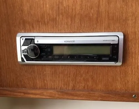 Slide: The Image of Kenwood stereo system installed in a 2003 Carolina Classic 25 I/O boat. - 24