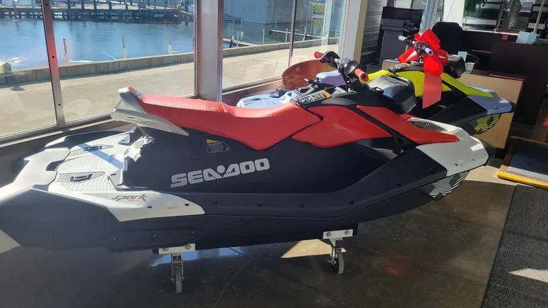 Slide: The Image of 2024 Sea-Doo Spark® Trixx™ for 3 Rotax® 900 ACE™ - 90 iBR and Audio in showroom - 4