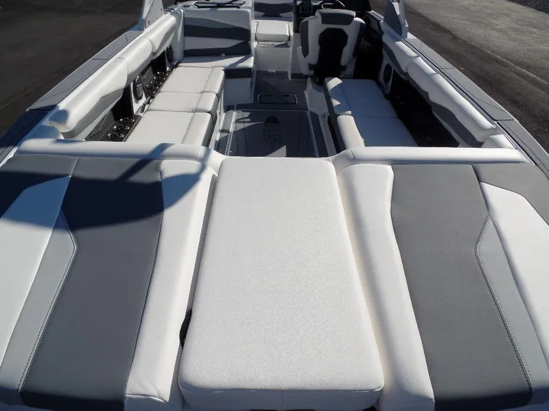 Slide: The Image of 2024 Axis A245 boat interior with spacious seating and modern design. - 3