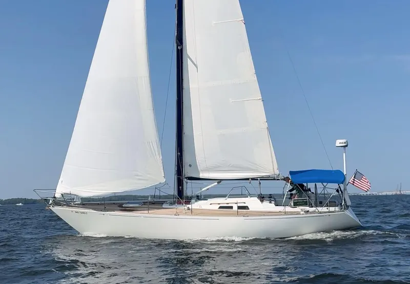 The Image of Sailing yacht Baltic 42, 1977 model, cruising on open water with full sails. - 0