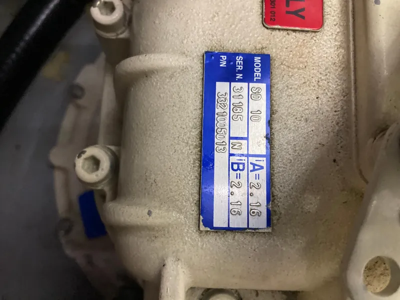 Slide: The Image of Close-up of a Baltic 42 engine part with model and serial numbers. - 29