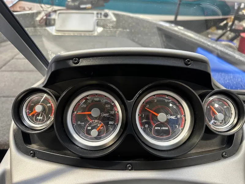 Slide: The Image of 2024 Ranger 1850MS dashboard with speedometer and gauges. - 20