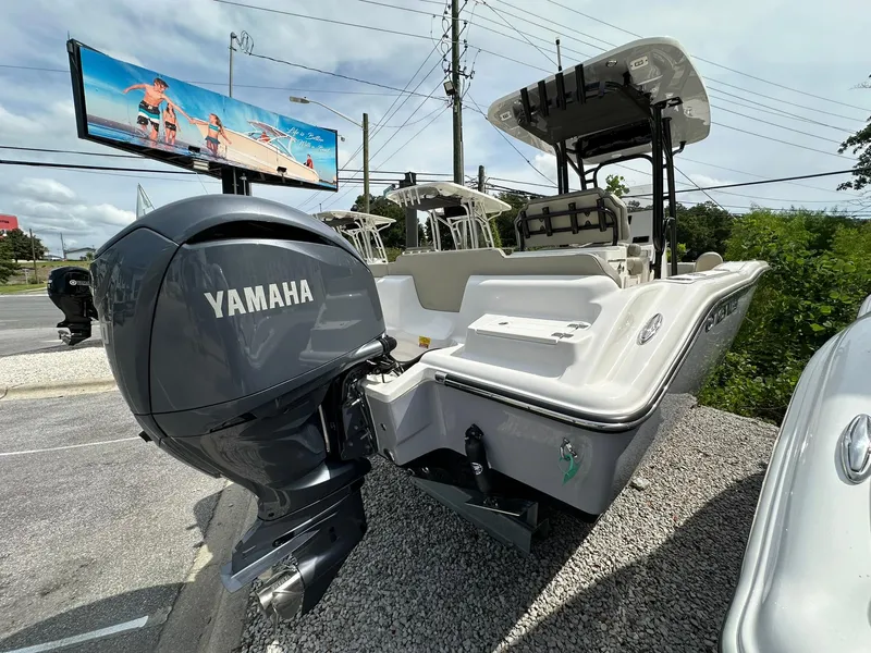 Slide: The Image of 2024 Key West 239 FS boat with Yamaha engine on display. - 3
