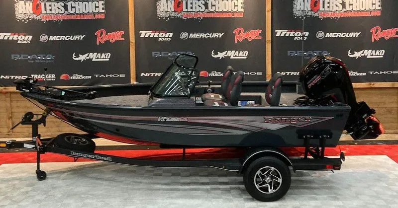 The Image of 2024 Ranger VS1682SC Angler boat on display at Anglers Choice event. - 1
