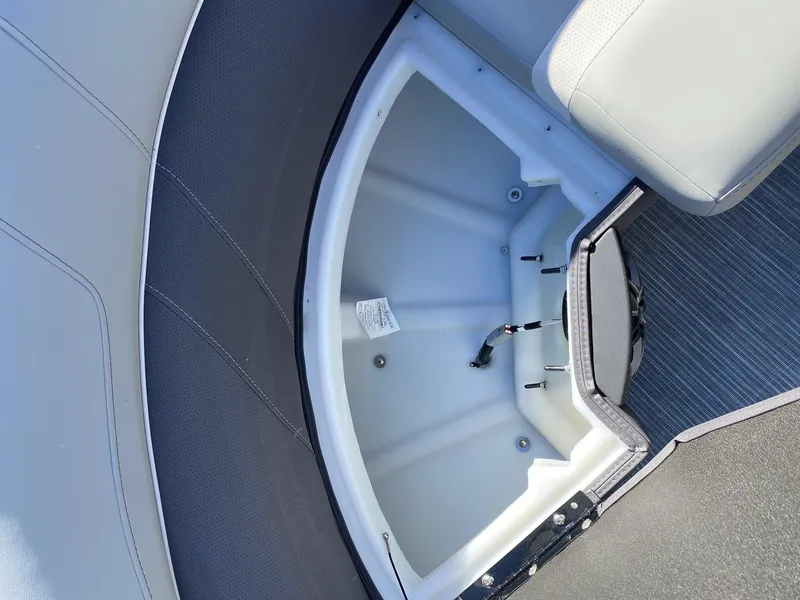 Slide: The Image of Storage compartment in 2024 Viaggio Lago 20C boat, featuring sleek interior design. - 30