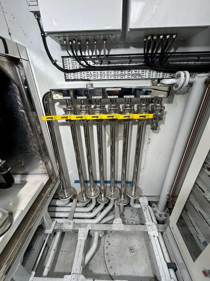 Slide: The Image of Engine room piping system of 1992 Heesen 141 Motor Yacht. - 10