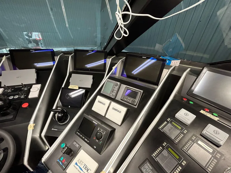 Slide: The Image of Control panel of a 1992 Heesen 141 Motor Yacht with advanced navigation systems. - 34