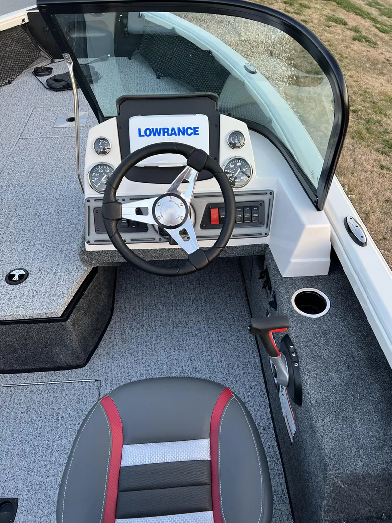 Slide: The Image of 2024 Ranger VS1882SC Angler boat cockpit with Lowrance electronics. - 8