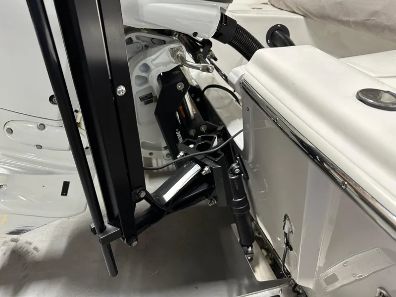 Slide: The Image of 2024 Sea Pro 172 Bay boat engine and hydraulic system close-up. - 15