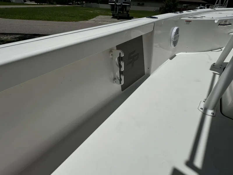 Slide: The Image of 2024 Sea Pro 230 Bay boat interior detail with white finish. - 18