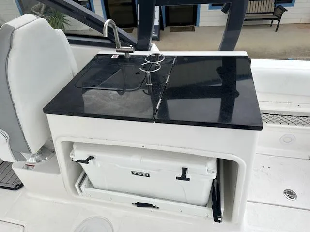 Slide: The Image of 2024 Sea Fox 268 Traveler boat with sink and cooler. - 13