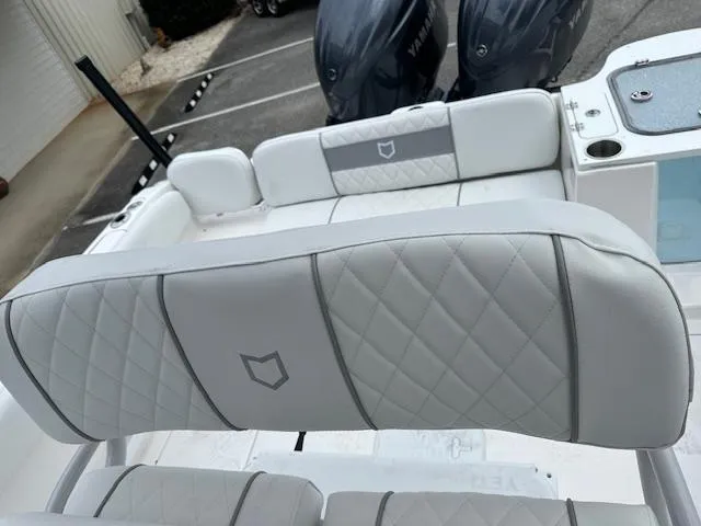 Slide: The Image of 2024 Sea Fox 268 Commander boat with dual engines and luxurious seating. - 7