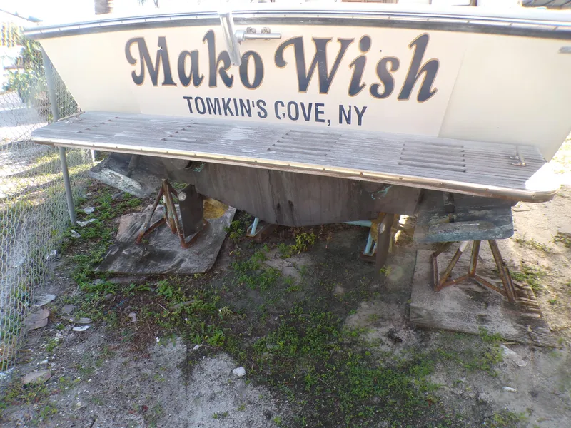 Slide: The Image of 1985 Boston Whaler Dual Console boat named "Mako Wish" in Tomkin's Cove, NY. - 6