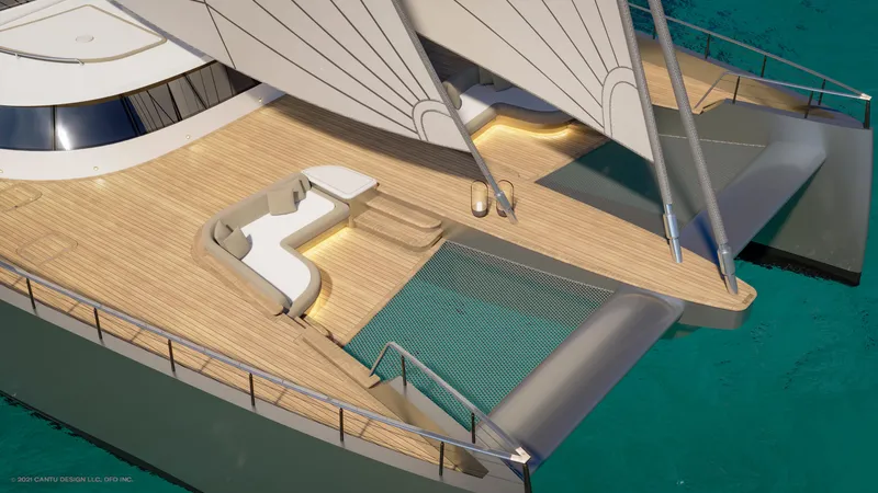 Slide: The Image of Luxurious 2024 Dynamic Project Garfield yacht with spacious deck and modern design. - 9