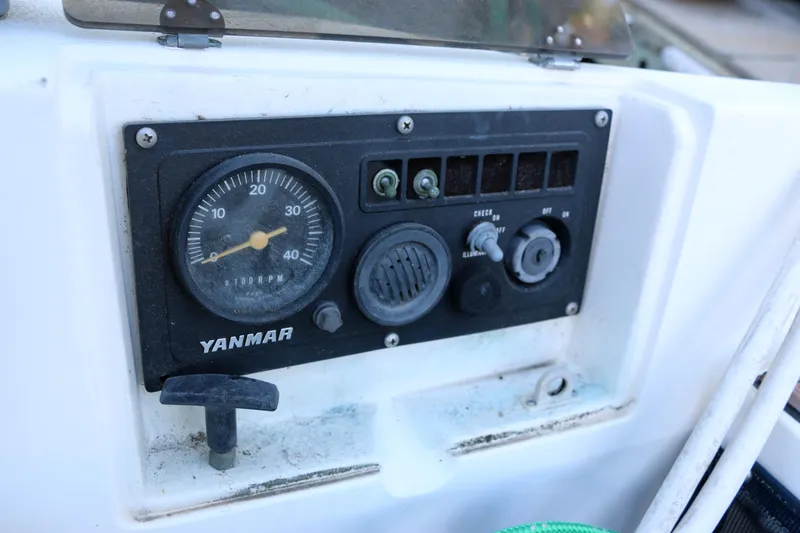 Slide: The Image of Control panel of a 1985 Baltic 35 sailboat with Yanmar engine. - 14
