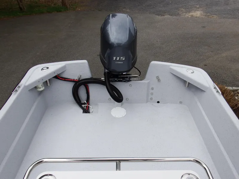 Slide: The Image of 2024 Maritime 2090 Skiff boat with 115 horsepower outboard motor. - 25