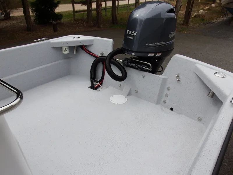 Slide: The Image of 2024 Maritime 2090 Skiff boat with Yamaha 115 outboard motor. - 28