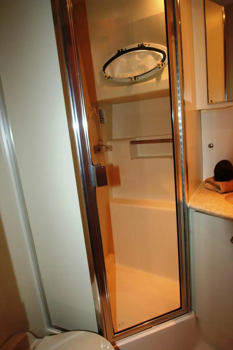 Slide: The Image of Shower area in 2000 Silverton 392 Motor Yacht bathroom. - 7
