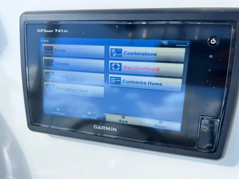 Slide: The Image of Garmin GPSMAP 741xs display on 2014 Striper 220 Center Console boat. - 31