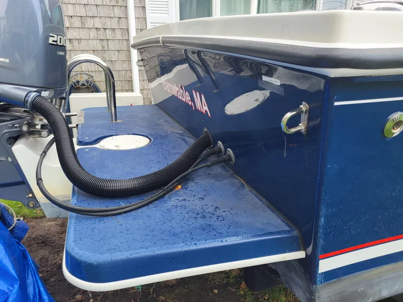 Slide: The Image of 2018 Steiger Craft 21 DV MIAMI boat stern with outboard motor. - 12