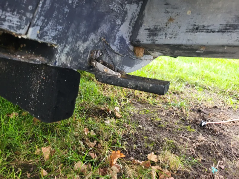Slide: The Image of Close-up of the underside of a 2018 Steiger Craft 21 DV MIAMI boat. - 19
