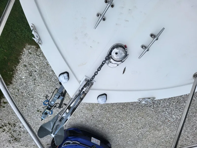 Slide: The Image of 2018 Steiger Craft 21 DV MIAMI boat anchor and deck details. - 29